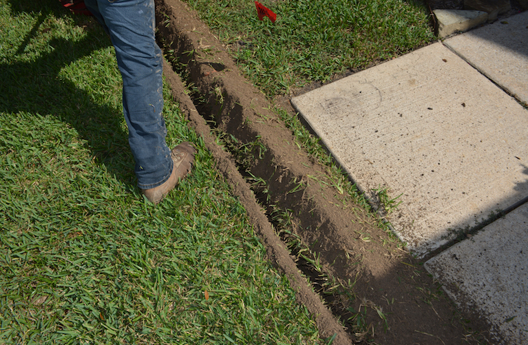 Dig the Trenches for Sprinkler System