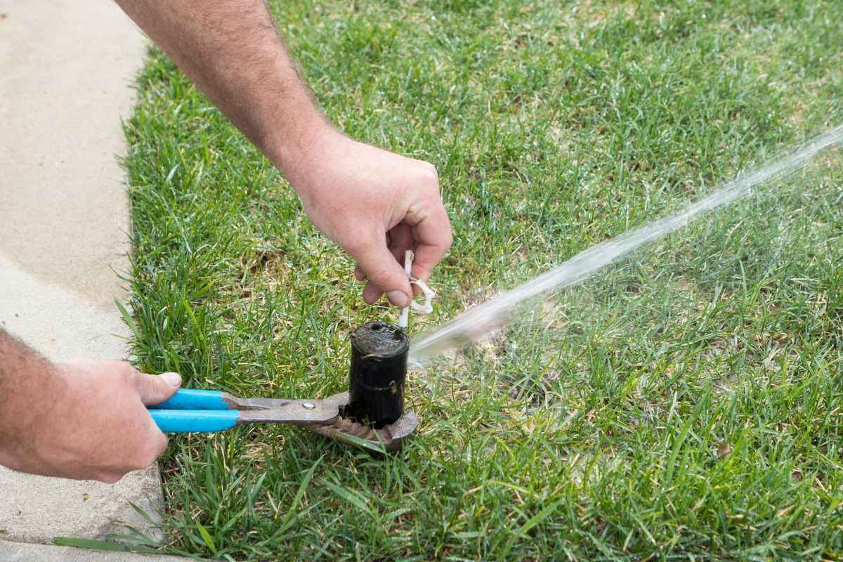 Install the Ground Stakes Sprinkler System