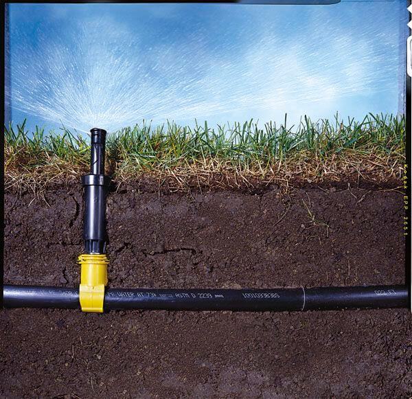 Place the Pipes in Trenches Sprinkler System